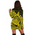 Hawaii Polynesian Turtle Hoodie Dress - Yellow - AH - Polynesian Pride