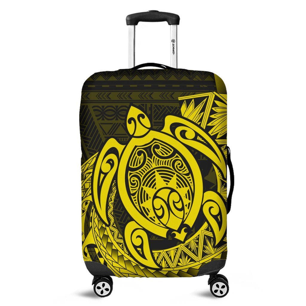 Hawaii Polynesian Turtle Luggage Covers - Yellow - AH Black - Polynesian Pride