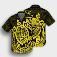 Hawaii Polynesian Turtle Hawaiian Shirt - Yellow - AH - Polynesian Pride