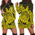 Hawaii Polynesian Turtle Hoodie Dress - Yellow - AH Black - Polynesian Pride