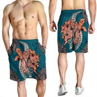 Hawaii Polynesian Turtle Hibiscus Men's Shorts - AH - Polynesian Pride