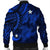 Hawaii Polynesian Turtle Hibiscus Bomber Jacket - Blue - AH - Polynesian Pride