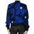 Hawaii Polynesian Turtle Hibiscus Bomber Jacket - Blue - AH - Polynesian Pride