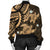 Hawaii Polynesian Turtle Hibiscus Bomber Jacket - Gold - AH - Polynesian Pride