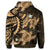 Hawaiian Polynesian Turtle Hibiscus Hoodie Gold - Polynesian Pride