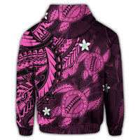 Hawaiian Polynesian Turtle Hibiscus Hoodie Pink - Polynesian Pride