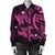 Hawaii Polynesian Turtle Hibiscus Bomber Jacket - Pink - AH - Polynesian Pride