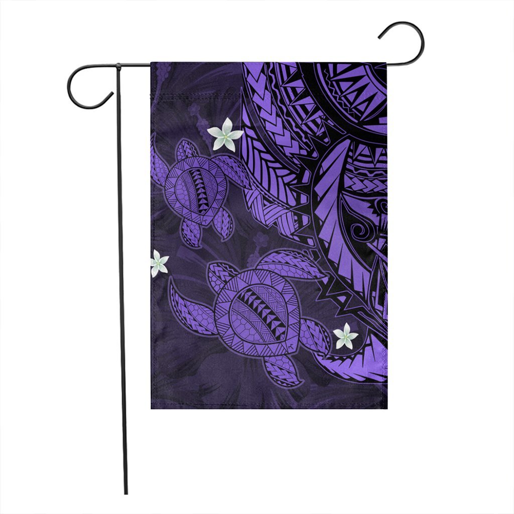 Hawaii Polynesian Turtle Hibiscus Flag - Purple - AH - Polynesian Pride