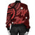 Hawaii Polynesian Turtle Hibiscus Bomber Jacket - Red - AH - Polynesian Pride