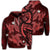 Hawaiian Polynesian Turtle Hibiscus Hoodie Red Unisex Art - Polynesian Pride