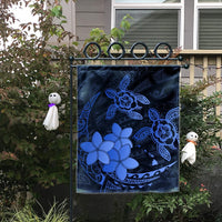 Hawaii Polynesian Turtle Plumeria Flag - Pog Style Blue - AH - Polynesian Pride