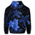 Hawaiian Polynesian Turtle Plumeria Hoodie Pog Style Blue - Polynesian Pride