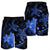 Hawaii Polynesian Turtle Plumeria Men's Shorts - Pog Style Blue - AH - Polynesian Pride