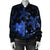 Hawaii Polynesian Turtle Plumeria Bomber Jacket - Pog Style Blue - AH - Polynesian Pride