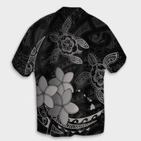 Hawaii Polynesian Turtle Plumeria Hawaiian Shirt - Pog Style Gray - AH - Polynesian Pride