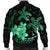 Hawaii Polynesian Turtle Plumeria Bomber Jacket - Pog Style Green - AH - Polynesian Pride