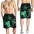 Hawaii Polynesian Turtle Plumeria Men's Shorts - Pog Style Green - AH - Polynesian Pride