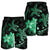 Hawaii Polynesian Turtle Plumeria Men's Shorts - Pog Style Green - AH - Polynesian Pride