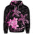 Hawaiian Polynesian Turtle Plumeria Hoodie Pog Style Pink - Polynesian Pride