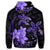 Hawaiian Polynesian Turtle Plumeria Hoodie Pog Style Purple - Polynesian Pride