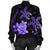 Hawaii Polynesian Turtle Plumeria Bomber Jacket - Pog Style Purple - AH - Polynesian Pride