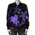 Hawaii Polynesian Turtle Plumeria Bomber Jacket - Pog Style Purple - AH - Polynesian Pride