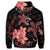 Hawaiian Polynesian Turtle Plumeria Hoodie Pog Style Red - Polynesian Pride