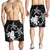 Hawaii Polynesian Turtle Plumeria Men's Shorts - Pog Style White - AH - Polynesian Pride