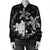 Hawaii Polynesian Turtle Plumeria Bomber Jacket - Pog Style White - AH - Polynesian Pride