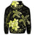 Hawaiian Polynesian Turtle Plumeria Hoodie Pog Style Yellow - Polynesian Pride