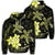 Hawaiian Polynesian Turtle Plumeria Hoodie Pog Style Yellow Unisex Art - Polynesian Pride