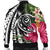 Hawaii Polynesian Turtle Tropical Hibiscus Plumeria Bomber Jacket - AH - Polynesian Pride