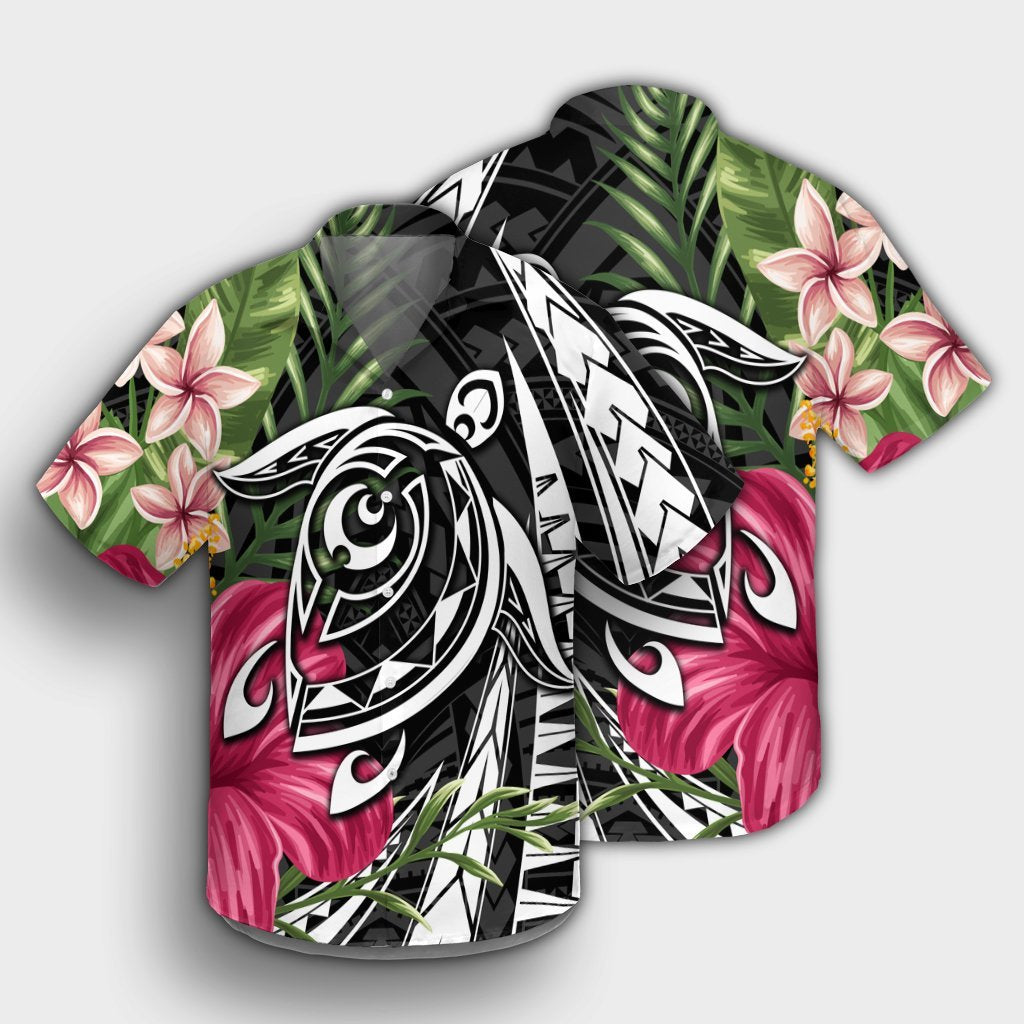 Hawaii Polynesian Turtle Tropical Hibiscus Plumeria Hawaiian Shirt - AH - Polynesian Pride
