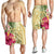 Hawaii Polynesian Turtle Tropical Hibiscus Plumeria Men's Shorts - Beige - AH - Polynesian Pride