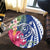 Hawaii Polynesian Turtle Tropical Hibiscus Plumeria Round Carpet - Blue - AH - Polynesian Pride