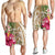 Hawaii Polynesian Turtle Tropical Hibiscus Plumeria Men's Shorts - Gold - AH - Polynesian Pride