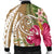 Hawaii Polynesian Turtle Tropical Hibiscus Plumeria Bomber Jacket - Gold - AH - Polynesian Pride