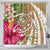 Hawaii Polynesian Turtle Tropical Hibiscus Plumeria Shower Curtain - Gold - AH 177 x 172 (cm) Black - Polynesian Pride