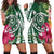 Hawaii Polynesian Turtle Tropical Hibiscus Plumeria Hoodie Dress - Green - AH Black - Polynesian Pride