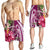 Hawaii Polynesian Turtle Tropical Hibiscus Plumeria Men's Shorts - Pink - AH - Polynesian Pride