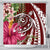 Hawaii Polynesian Turtle Tropical Hibiscus Plumeria Shower Curtain - Red - AH 177 x 172 (cm) Black - Polynesian Pride