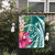 Hawaii Polynesian Turtle Tropical Hibiscus Plumeria Flag - Turquoise - AH - Polynesian Pride