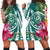 Hawaii Polynesian Turtle Tropical Hibiscus Plumeria Hoodie Dress - Turquoise - AH Black - Polynesian Pride