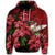 Hawaiian Red Hibiscus Humming Bird Hoodie - Polynesian Pride