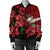 Hawaii Red Hibiscus Humming Bird Bomber Jacket - AH - Polynesian Pride