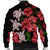 Hawaii Red Hibiscus Turtle Bomber Jacket - AH - Ray Style - Polynesian Pride