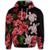 Hawaiian Red Hibiscus Turtle Hoodie Ray Style - Polynesian Pride