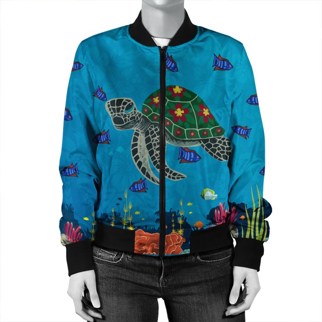 Hawaii Sea Cartoon Bomber Jacket - AH - Polynesian Pride