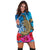 Hawaii Sea Turtle Hibiscus Coconut Tree Hoodie Dress - AH - Polynesian Pride