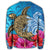Hawaii Sea Turtle Hibiscus Coconut Tree Sweatshirt - AH - Polynesian Pride